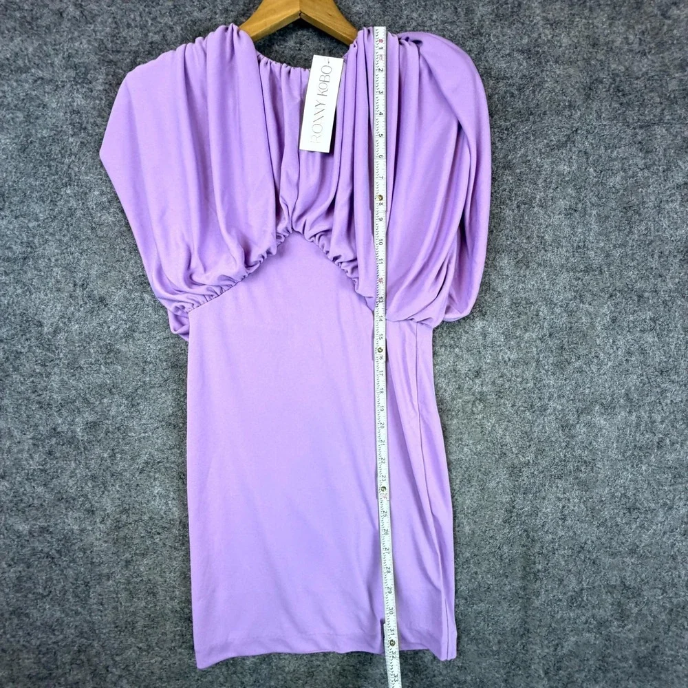 Ronny Kobo Kelly Mini Dress Womens Small Lavender‎ Drapey Soft Glam Balletcore